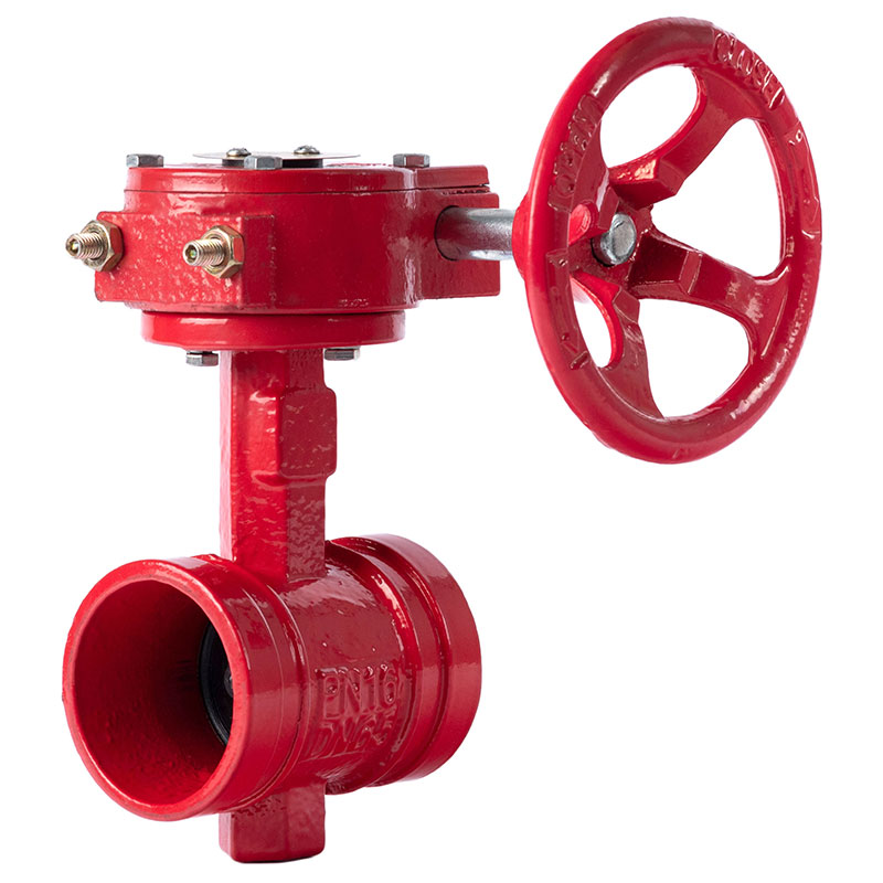 Katup Kupu-Kupu Beralur Worm Gear